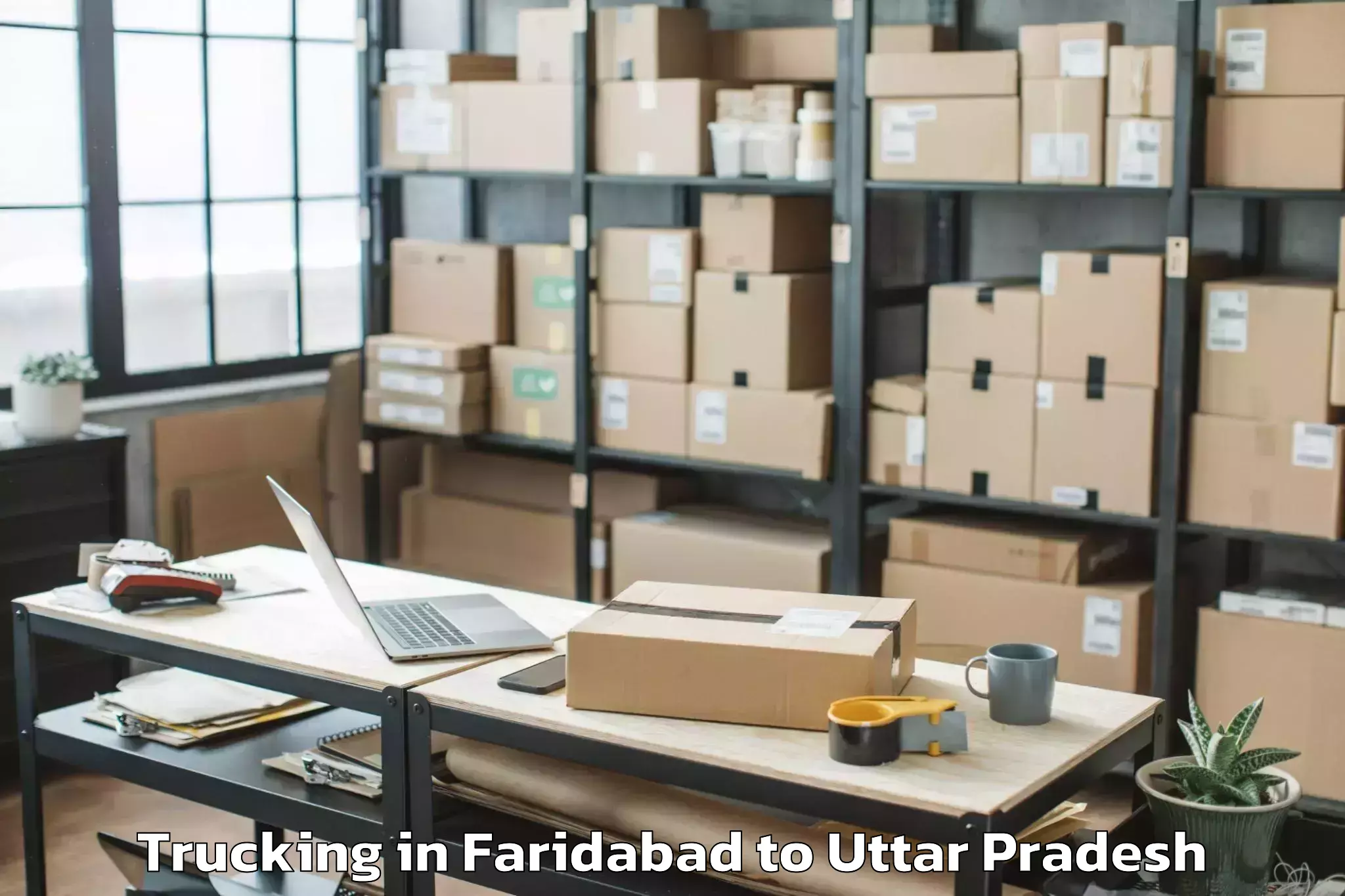 Book Faridabad to Gunnaur Trucking Online